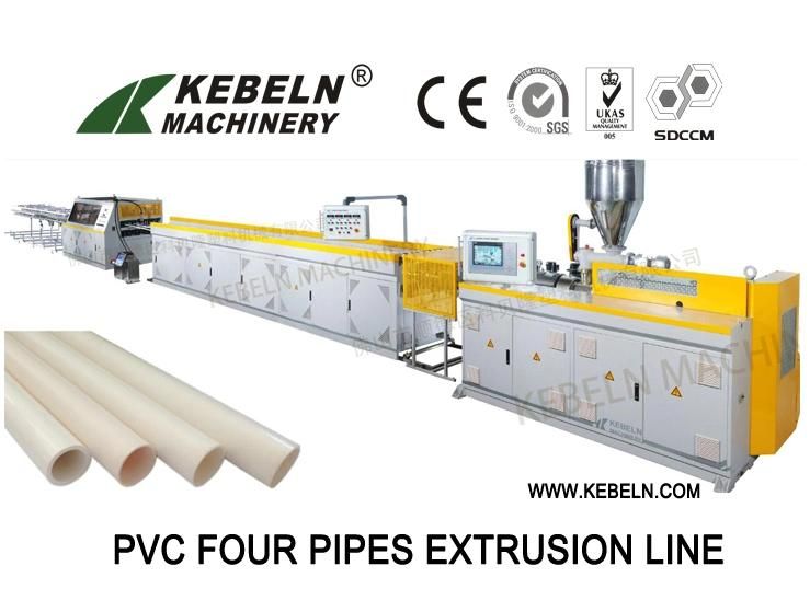 PVC Four Pipes Extruder Plastic Making Machine with Automatic Packing Machine