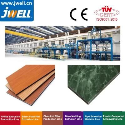 Jwell Aluminum Plastic Composite Panel 900-1560mm Single Screw Extruder Machine