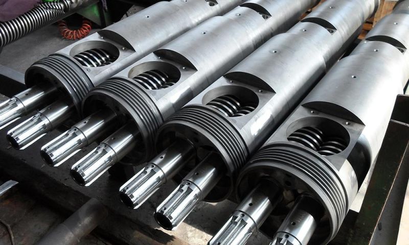 PE PVC Pelletizing Pipe Twin Parallel Screw Barrels