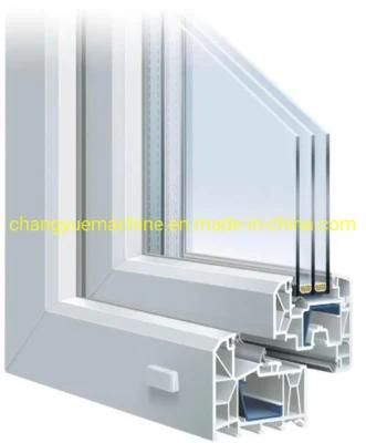 PVC/UPVC/WPC Wood Plastic Composite Window and Door Profile Frame Making Machine Extrusion ...
