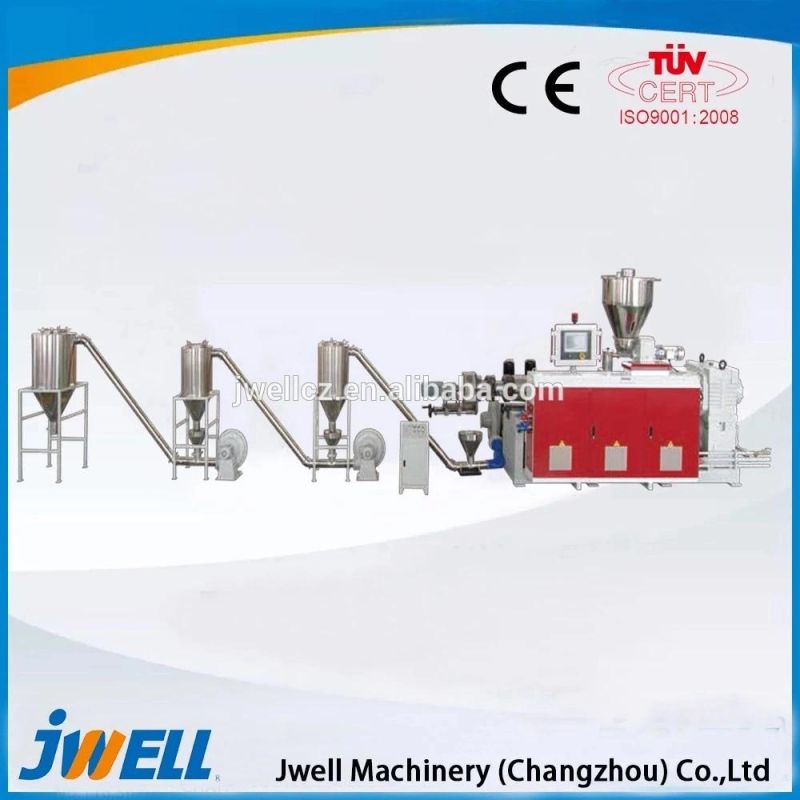 Jwell Plastic Recycling PE/PP WPC/ PVC Floor Panel Wall Board Profile Extrusion Line / Double Screw Type Sjz65/132, Sjz80/156, Sjz 92/188 Extrusion Line