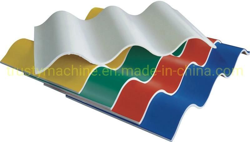 1300mm PVC Corrugated Wave Roof Sheet Extrusion Line