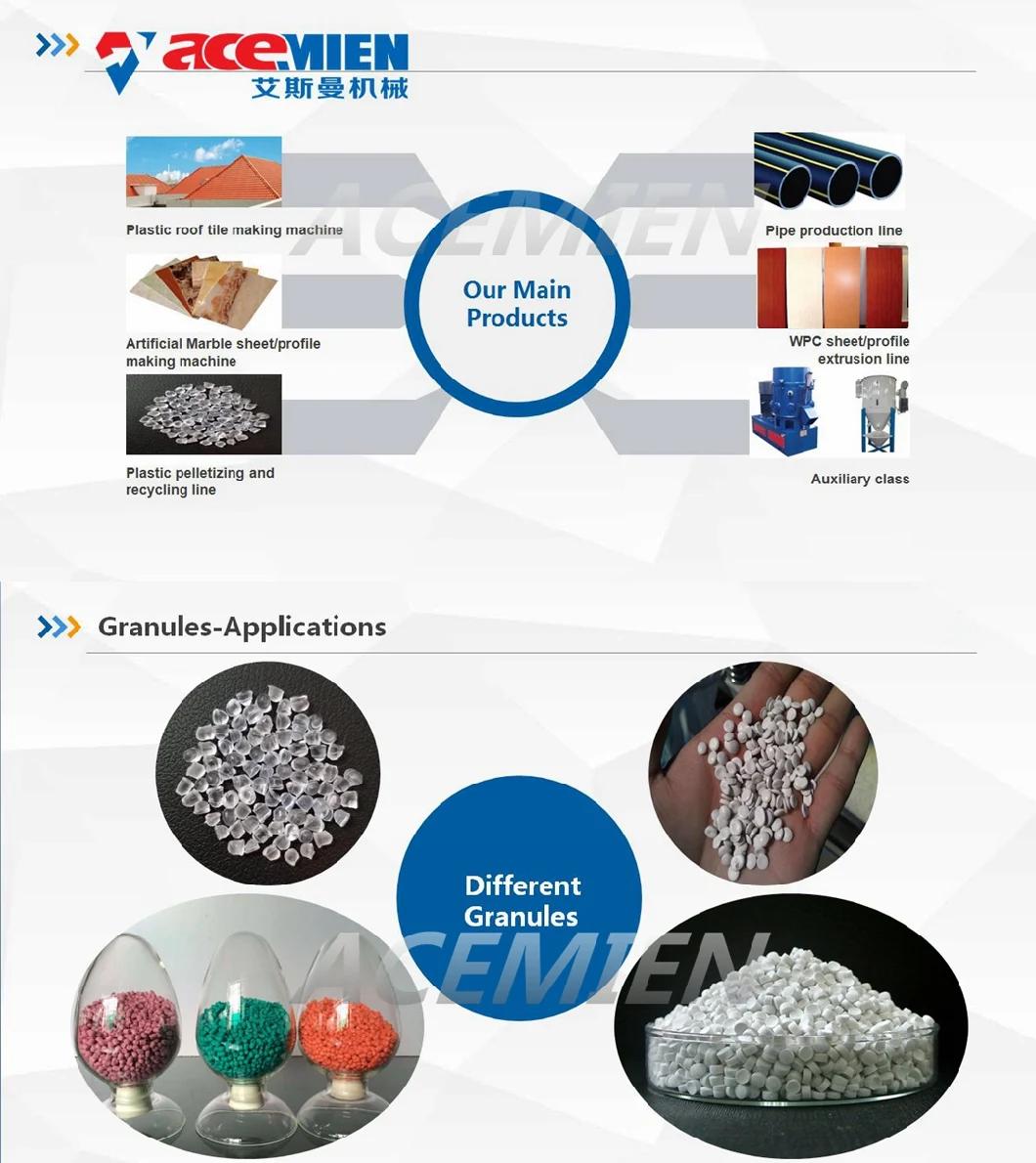 Recycled Plastic Material PP PE Film Granules Making Machine Double Stage