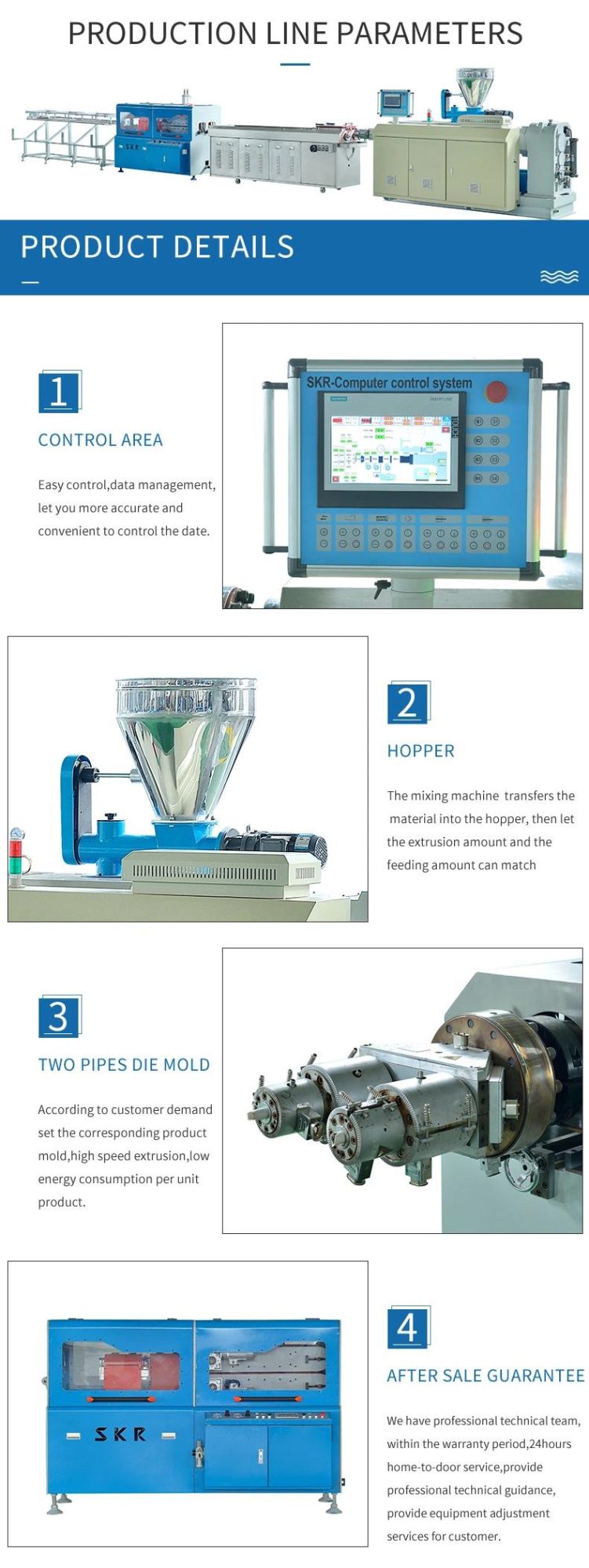PVC Two Cavities Conduit Pipe Extrusion Line