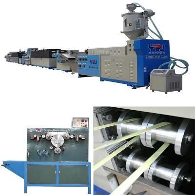 PLC Control Automatic Single Screw Extruder Waste Recycling Plastic Strap Making Machine