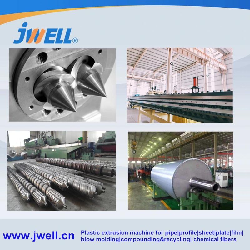 Jwell- PVC WPC Wood-Plastic Hollow Door Board|Plate Recycling Profile Agricultural Making Extrusion Machine with 600-1200mm Width Conical Twin Screw Extruder