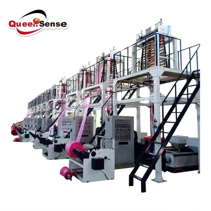 Pbat PLA Biodegradable Dual-Screw Co-Extrusion 3-Layer Blown ABA Film Blowing and Making Extruder Machine