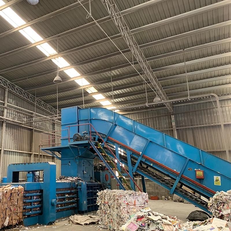 Horizontal Automatic Waster Paper Carboard Baler Baling Machine