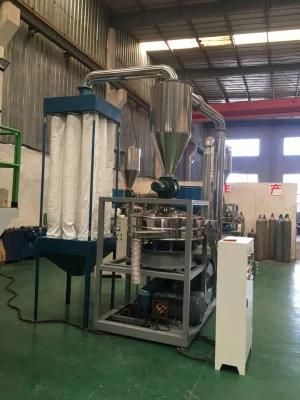 Hot Sale PVC Pipe PE Pellet Pulverizer Mill Plastic Powder Making Machine with Dust ...