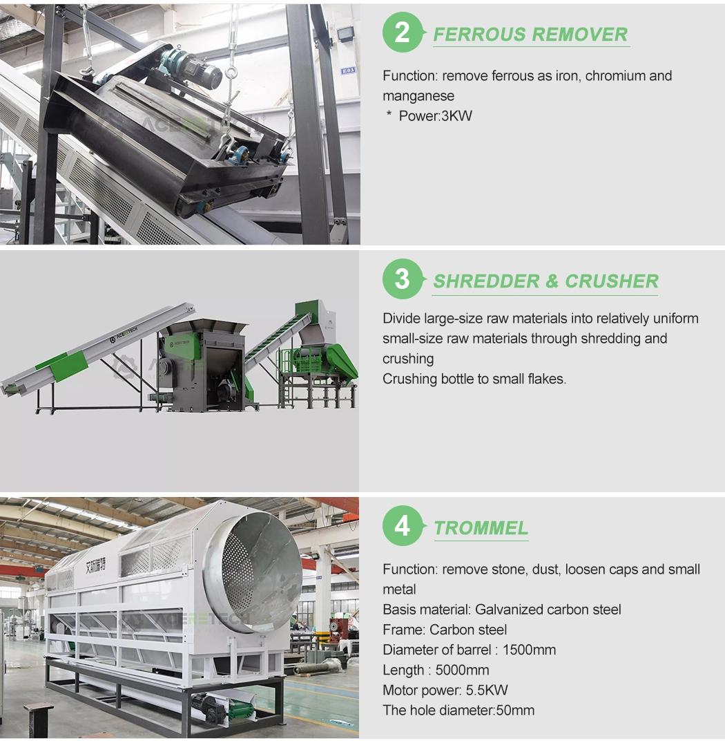Automatic Pet Bottle Flakes Recycling Washing Production Line