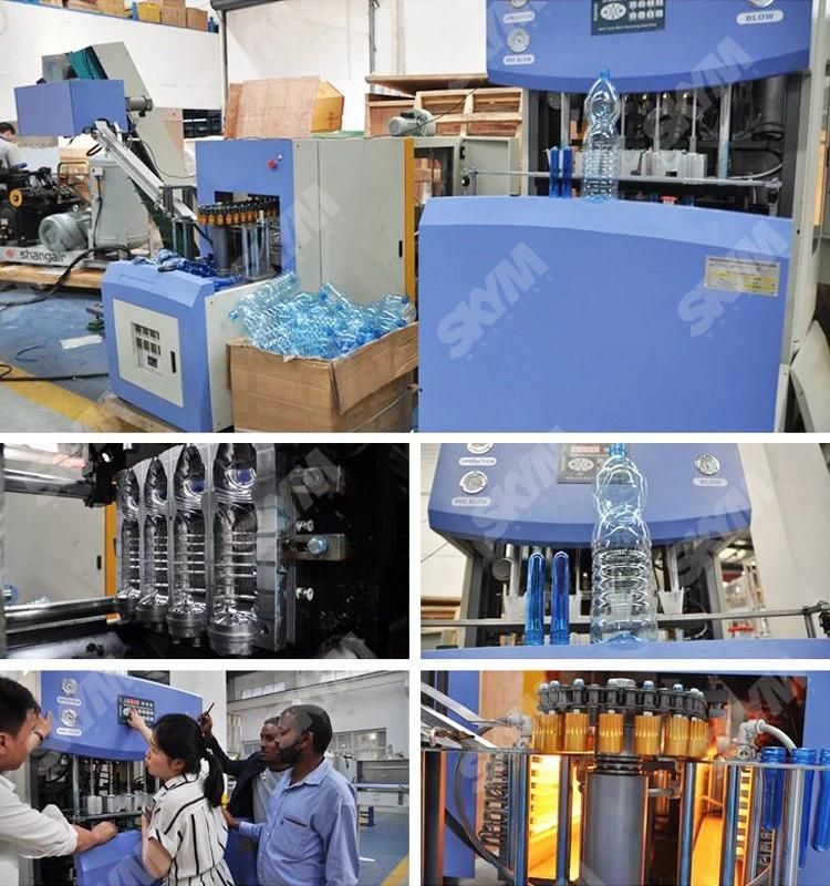 Semi Automatic 4 Cavity 2600PCS Per Hour Water Bottle Making Machine / Pet Blowing Machine /Blow Molding Machine