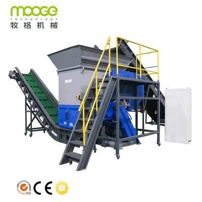 Blue drum scrap plastic shredder crushing machine