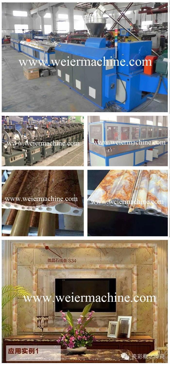 Extrusion Production Line for PVC Plastic Cornice for Interior Decoration New Material