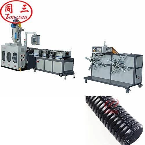 PP PE EVA Flexible Spiral Washing Machine Corrugated Water Drainage Inlet Outlet Hose Pipe Extruder Making Machine Line