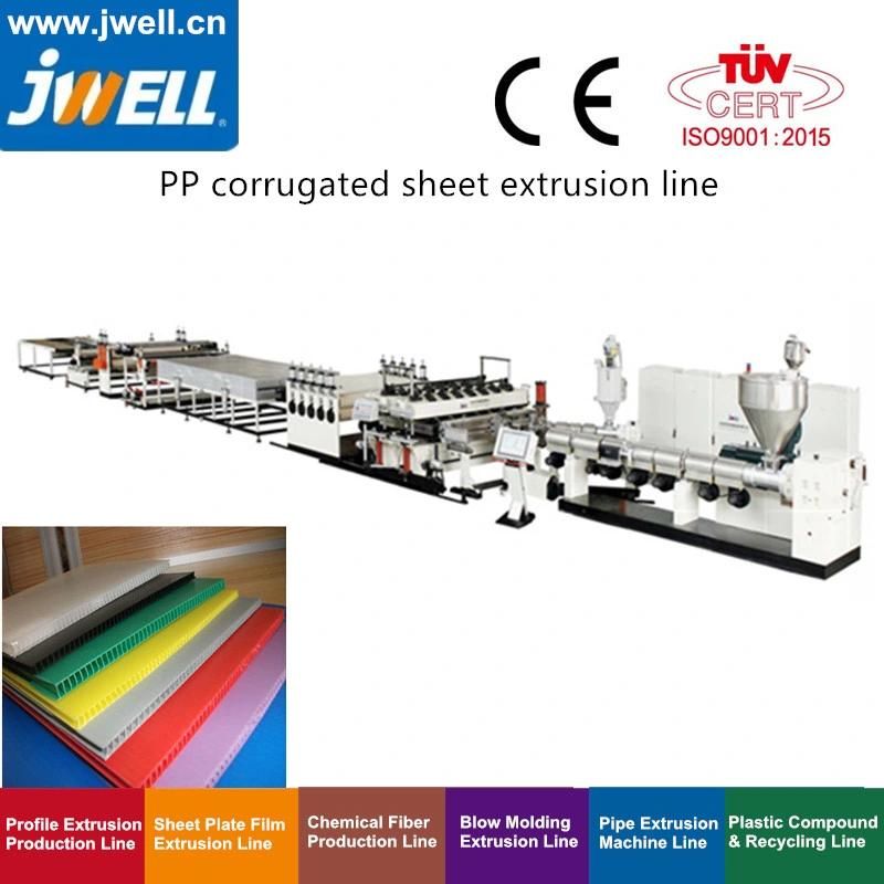 Polypropylene (PP) or High-Density Polyethylene (HDPE) Packaging Grade Corrugated Plastic Sheets Extrusion Line