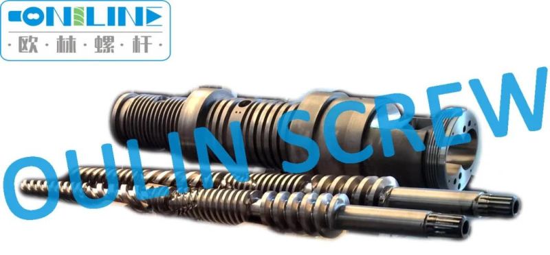 Nitrided Cincinnati Cmt45 Twin Conical Screw Barrel for PVC Pellets