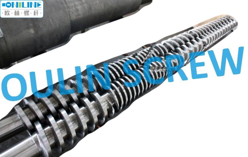 Cincinnati Cmt68/143 Twin Conical Screw and Barrel for PVC Pipe, Sheet, Profiles