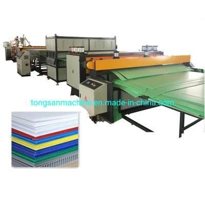 Plastic PP Hollow Corrugated Sheet Gird Plate Extrusion Machine Production Line for Fruit ...