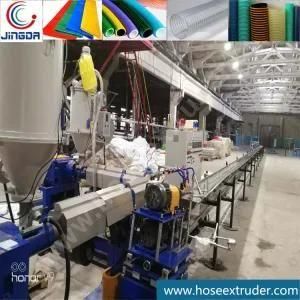 Double Output Rigid PVC Spiral Reinforced Suction Hose Pipe Extrusion Machine Line ...