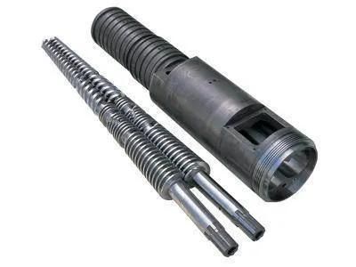Bimetallic Conical Screw Barrel 92/188 55/110 65/132 Conical Twin Screw Barrel for PVC ...