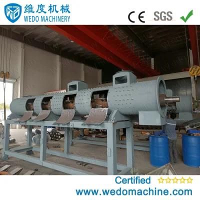 Belt Conveying Feeding Plastic Pet Bottle Label Removing Remover Machine