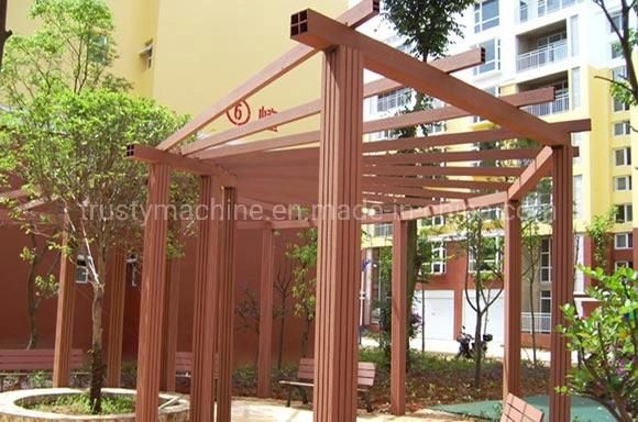 PE WPC Decking Fencing Benches Wall Cladding Pergola Making Machine Extruder