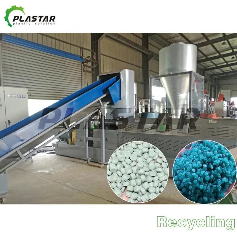 Waste Plastic Pelletizing Granulating Machine with No Mesh Screen Changer