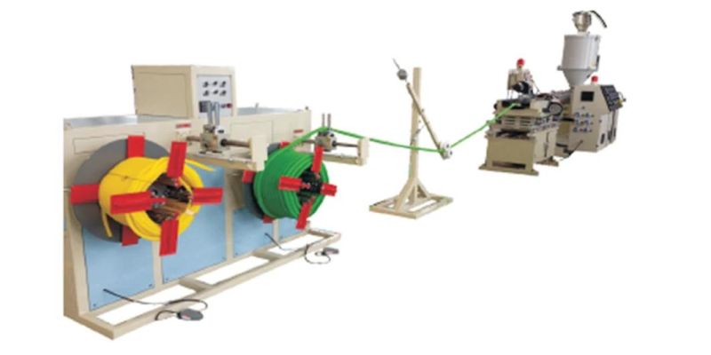 Single Wall Corrugated Electrical Wire Conduit Plastic Pipe Extruder Machine