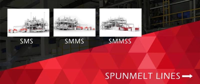 2400mm SMS Spunbond Melt Blown Non Woven Making Machine for Face Mask Raw Material Non Woven Textile Machine