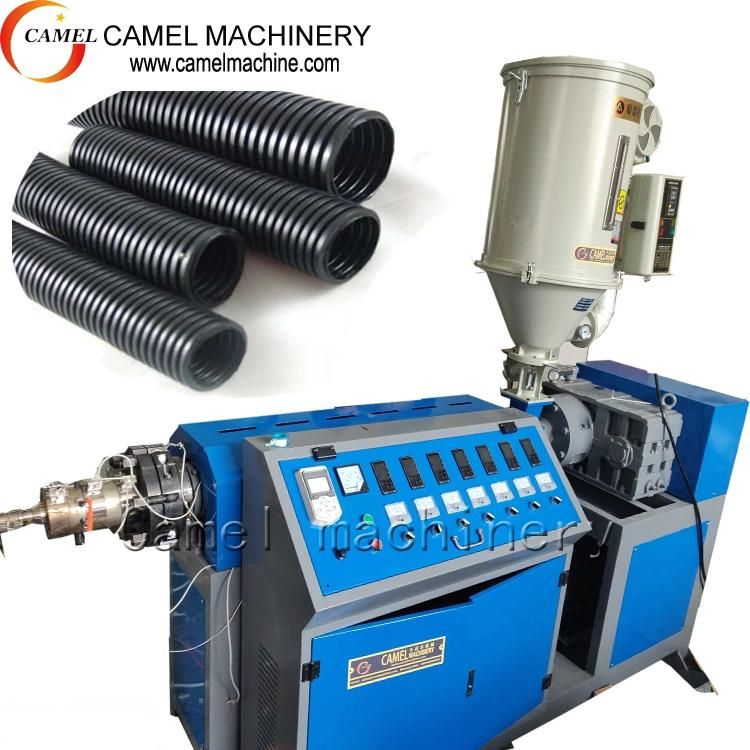 Plastic HDPE PE PP PVC Single Wall Corrugated Pipe Soft Tube Extrusion Production Machine / Plastic Electric Wire Conduit Pipe Making Machine Production Line