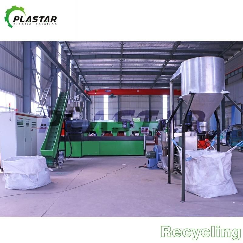 1000 Kg/H PP PE Plastic Bags Granules Recycling Granulating Pelletizing Machine