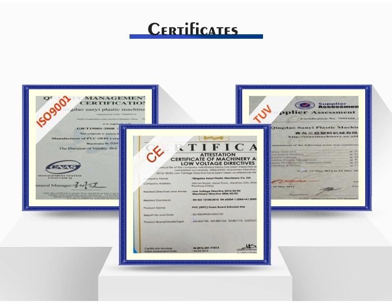 PVC WPC Foam Board Sheet Machine with ISO CE Certification