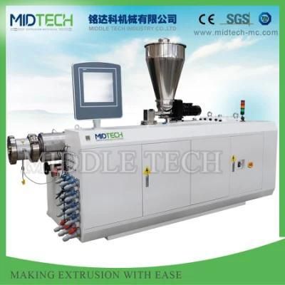Plastic PVC/SPVC/WPC Pipe Counter Rotating Twin Screw Extruder Machine