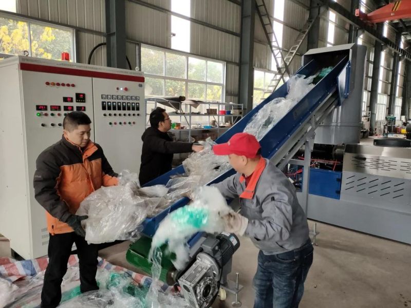 Waste Plastic Recycling Machine PE PP Film Bag Pet Bottle ABS PC Barrel Drum Crushing Washing Granulating Pelletizing Machine