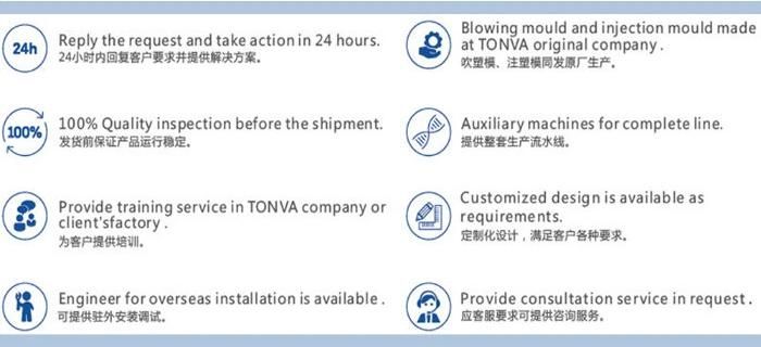 Tonva 2000ml Semi Automatic Pet Blowing Machine/Blow Molding Machine with Low Price