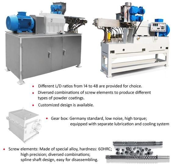 Twin Screw Extruder for Production Powder Coatings