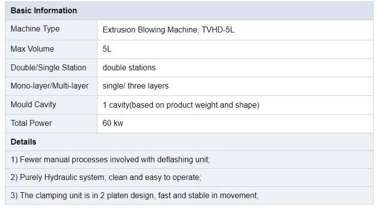 Tonva Plastic Bleaching Agent Decolorizer Bottle Disinfectant Bottle Blow Molding Machine