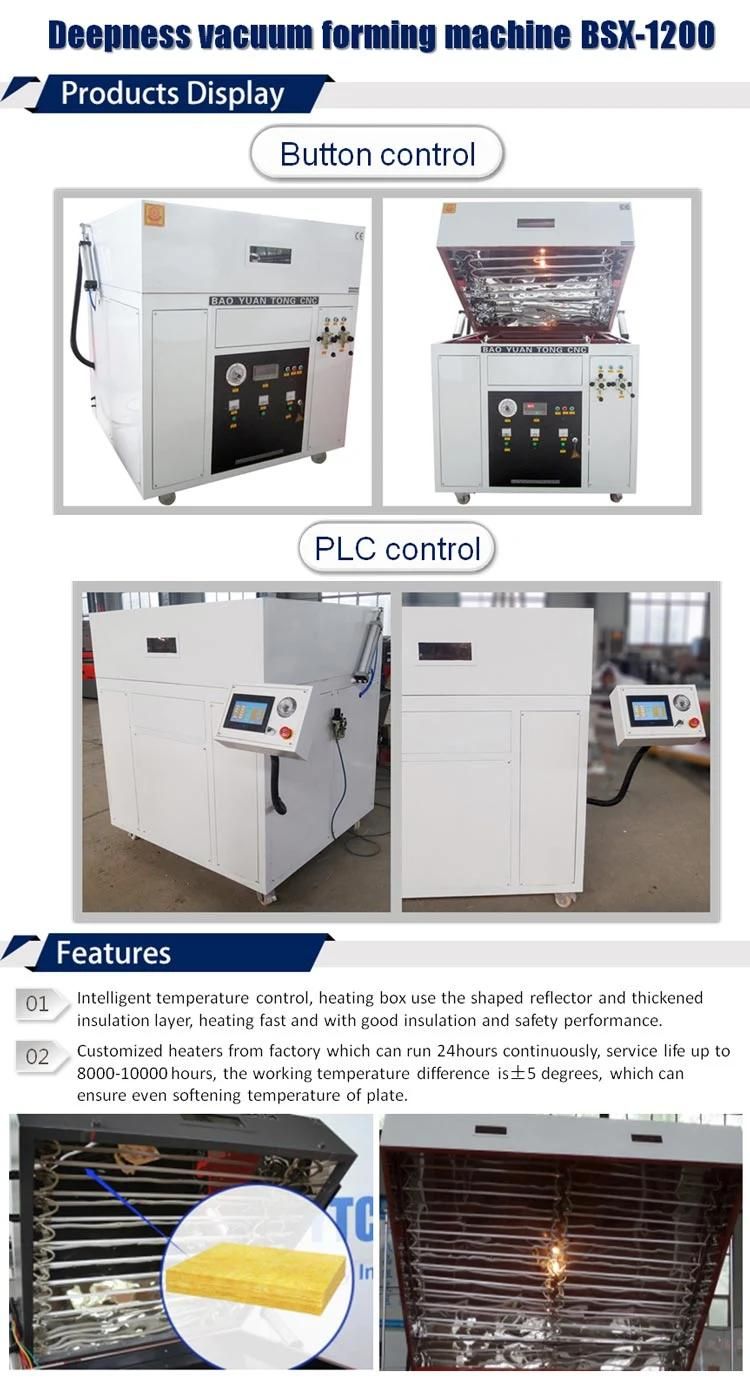 Best Quality China Manufacturer 1200*1200 PP ABS Acrylic Mold Vacuum Forming Machine