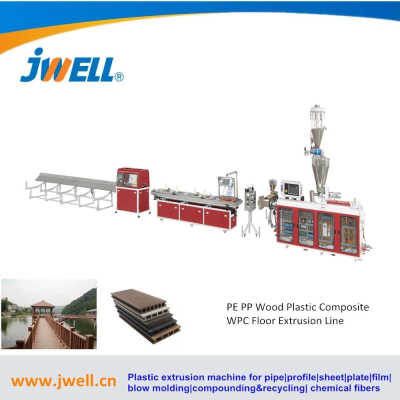 Jwell PE WPC Products Widely Used for Wood Tray/House/Guardrails/Floors/ Gardens Plastic Machine