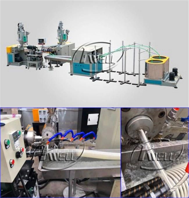 China PVC Spiral Sand Suction Hose Extrusion Machine Production Line