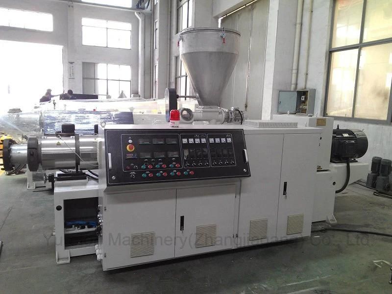 Plastic PVC Conical Twin Screw Extruder for Pipe Profile Sheet Extrusion