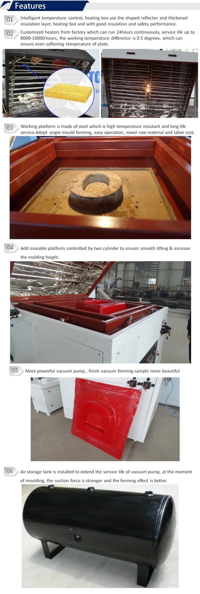 New Product Vacuum Forming Machine for Plastic Product LED Light 1200*1200