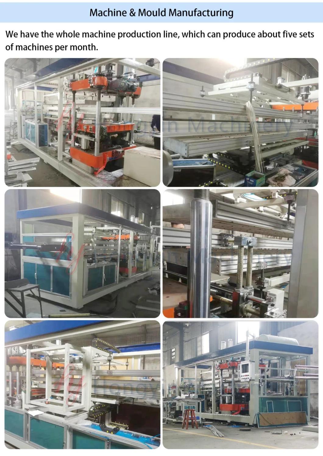 Three Station in-Mould Cutting Cup Lid Thermoforming Machine with Preheater