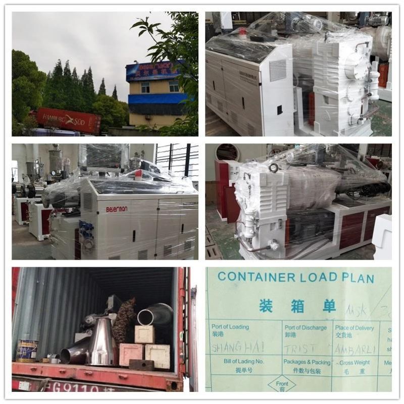 Double Screw Extruder Sjsz50/105 Small Model for Plastic PVC CPVC UPVC WPC Pipe Profile Granule Extrusion Machine with Horizontal Gearbox