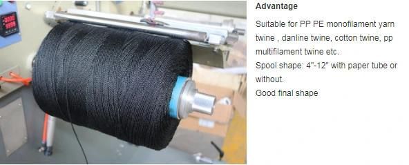 High Speed Two for One PP Polypropylene Plastic Raffia Yarn Baler Twine Rope Spool Twister and Winder Machine