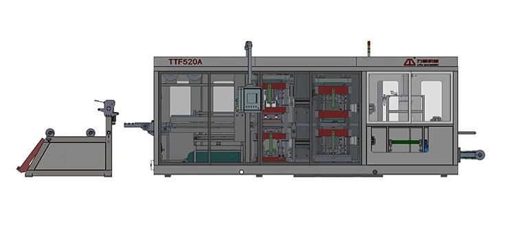 Full Automatic Forming-Cutting-Stacking Advanced Design Thermoformer Pet Plastic Box Forming Machine