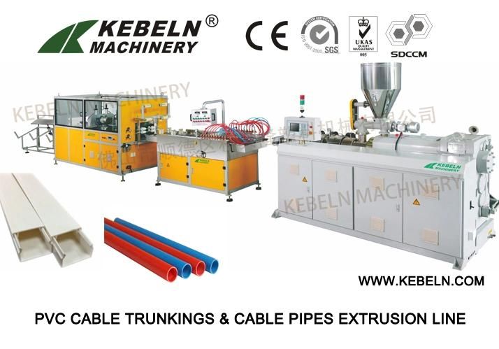 PVC Double Cable Trunking Extrusion Machine Line