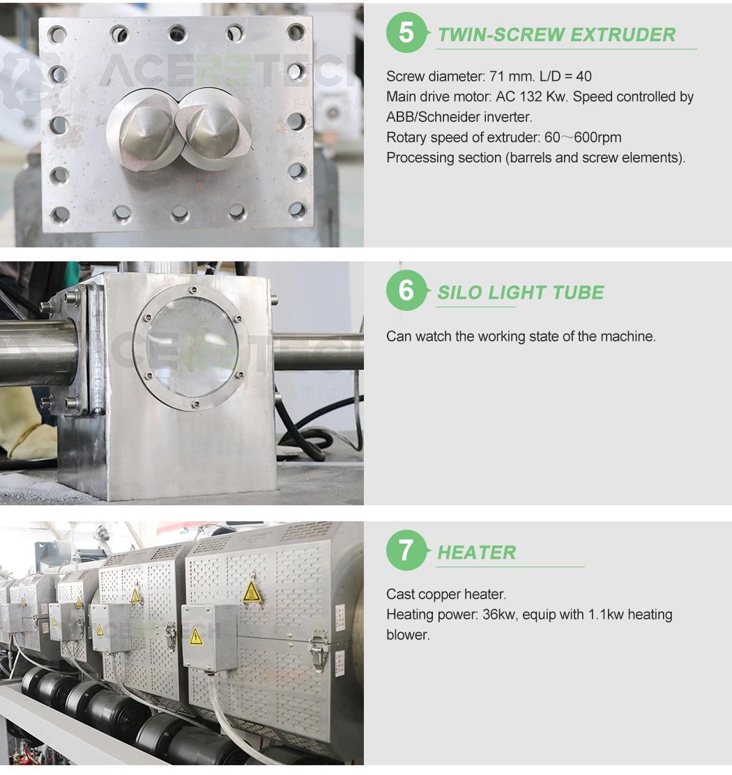 PP/PE Filler Master Batch Plastic Granulating Machinery for Film Blowing