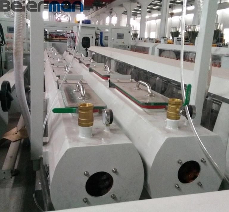 High Quality Ce 50-110mm Two Cavity Big Plastic PVC Sewage Drainage Water Pipe Making Extrusion Line with Separated Vacuum Tank 80/156 Extruder