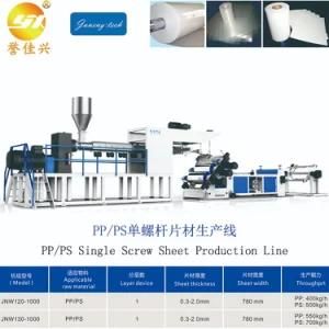 Jnw120-1000 Single Screw Plastic PP/PS Sheet Extruding Machine Extruder Production Line